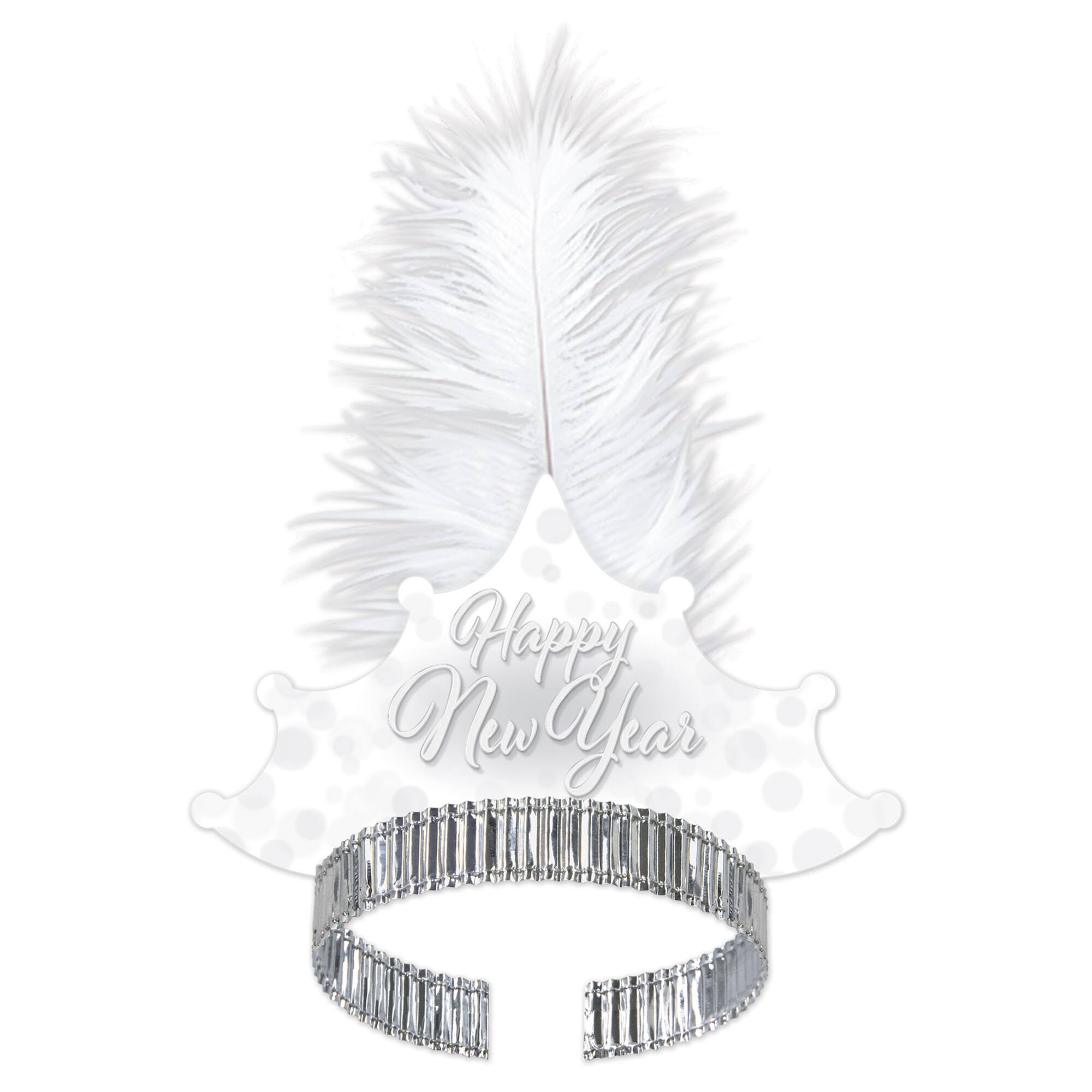 Beistle Adult Whiteout New Year Tiaras, 50ct.